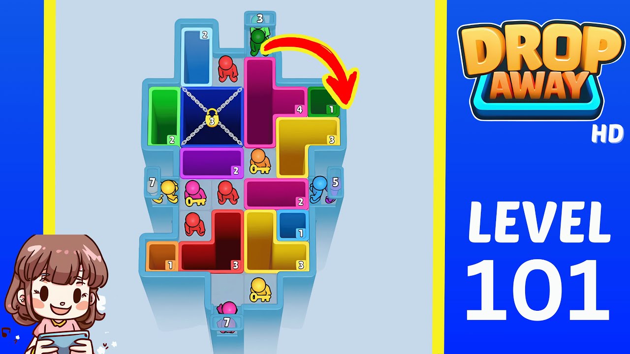 Drop Away Level 101: Drop Away Level 101 - Walkthrough Solution Game