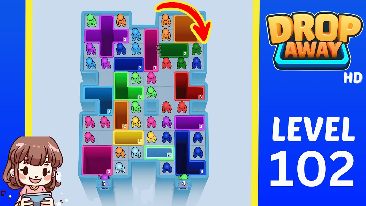 Drop Away Level 102: Drop Away Level 102 - Walkthrough Solution Game