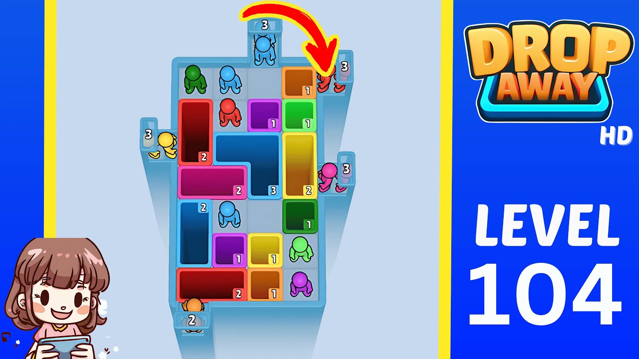 Drop Away Level 104: Drop Away Level 104 - Walkthrough Solution Game