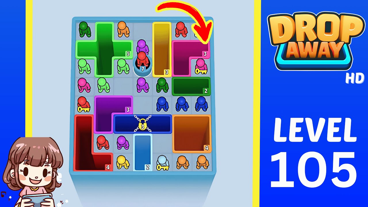 Drop Away Level 105: Drop Away Level 105 - Walkthrough Solution Game