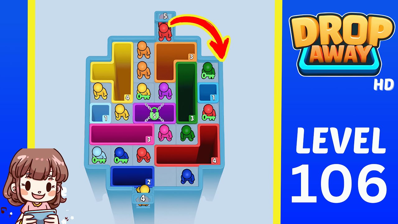 Drop Away Level 106: Drop Away Level 106 - Walkthrough Solution Game