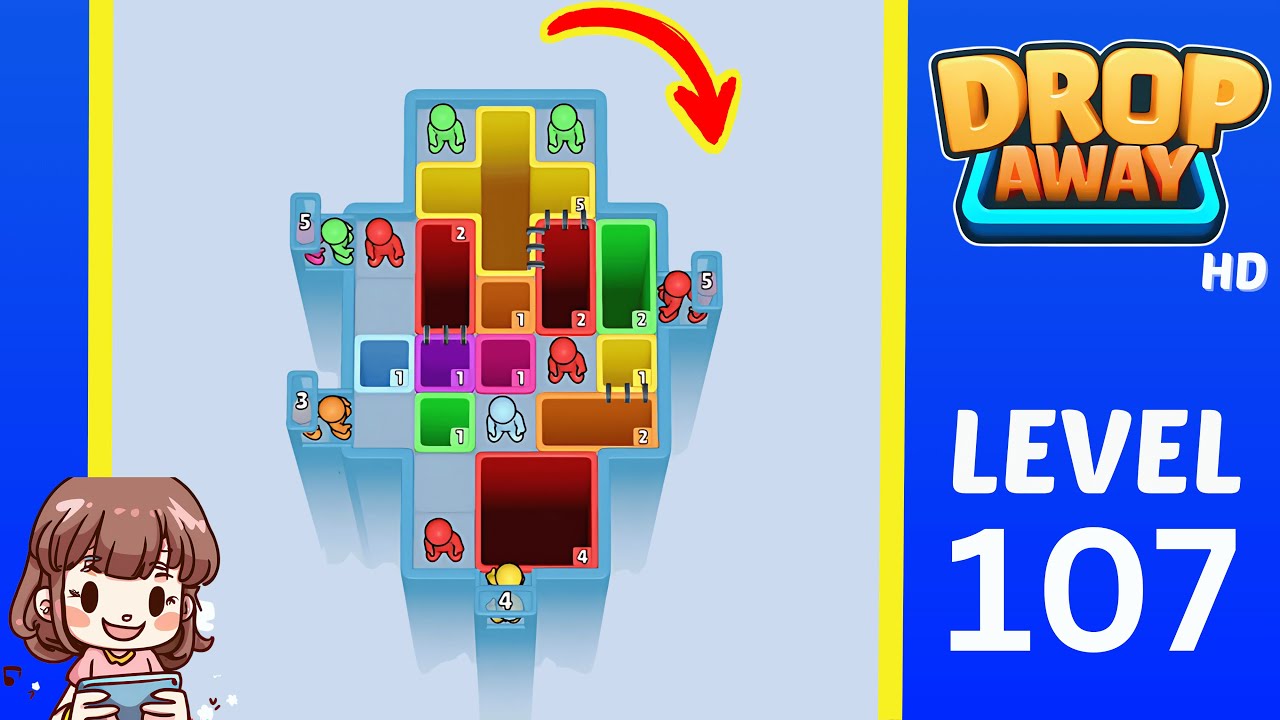 Drop Away Level 107: Drop Away Level 107 - Walkthrough Solution Game
