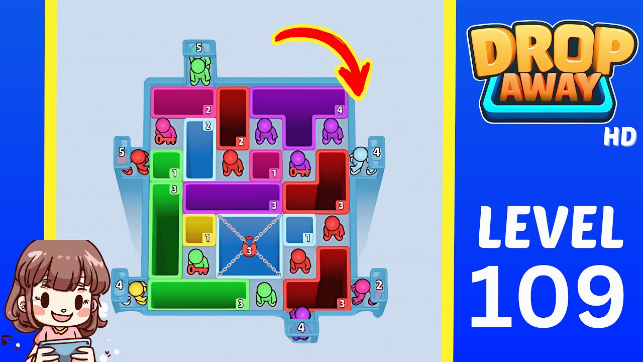 Drop Away Level 109: Drop Away Level 109 - Walkthrough Solution Game