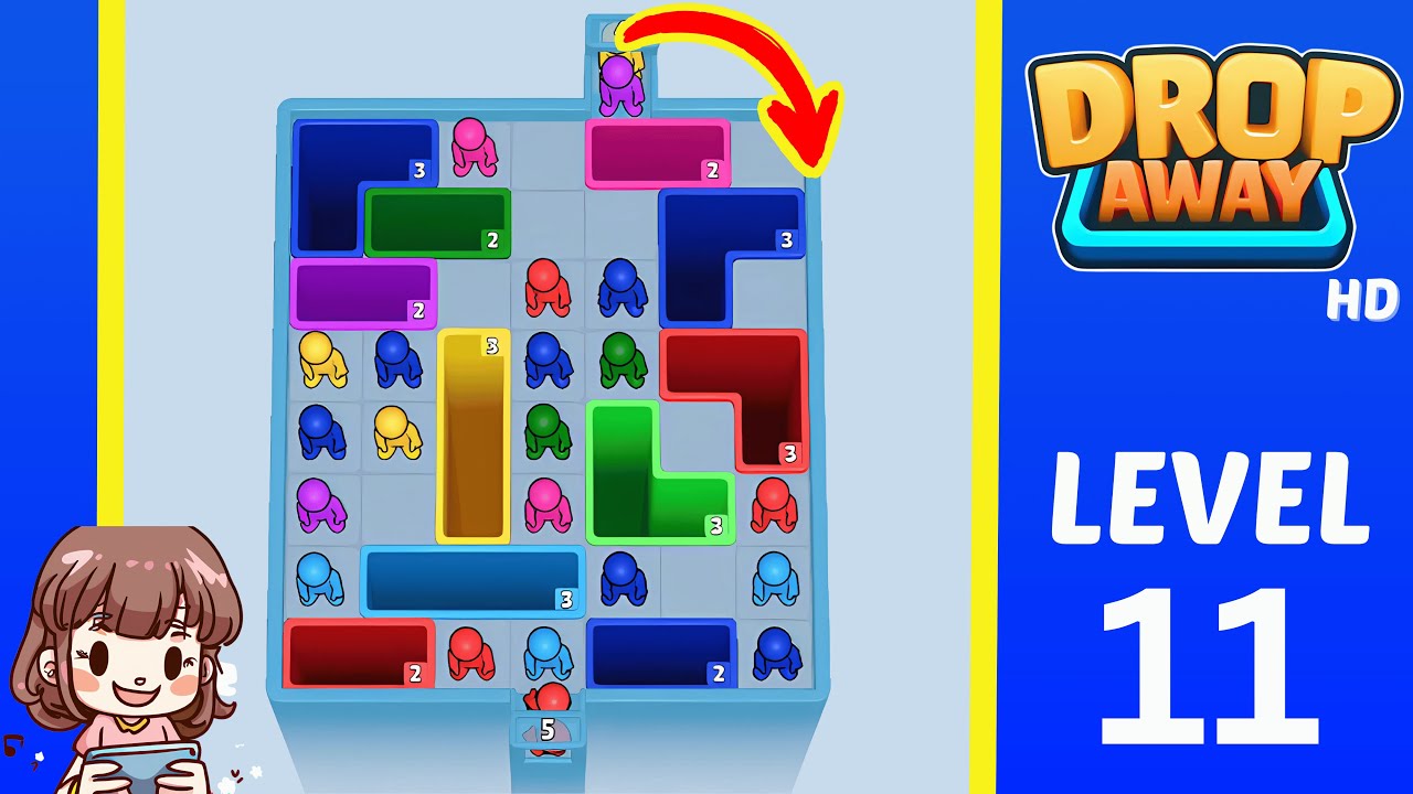 Drop Away Level 11: Drop Away Level 11 - Walkthrough Solution Game
