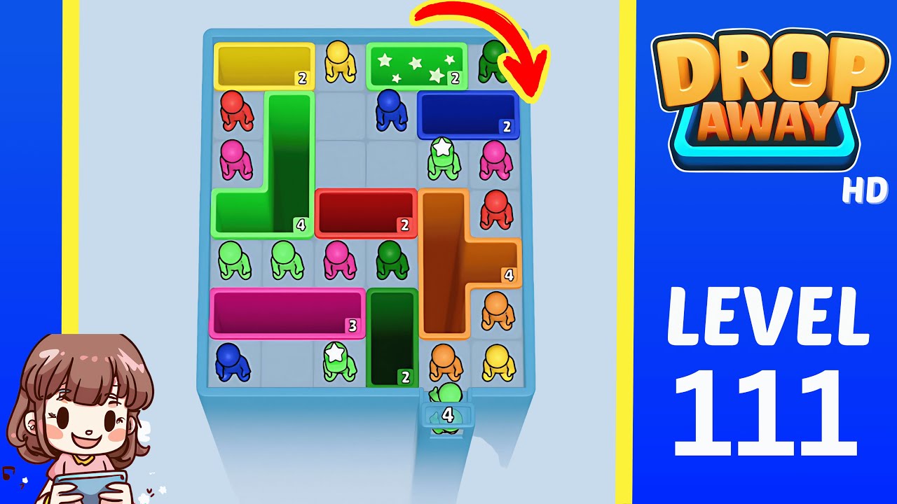 Drop Away Level 111: Drop Away Level 111 - Walkthrough Solution Game