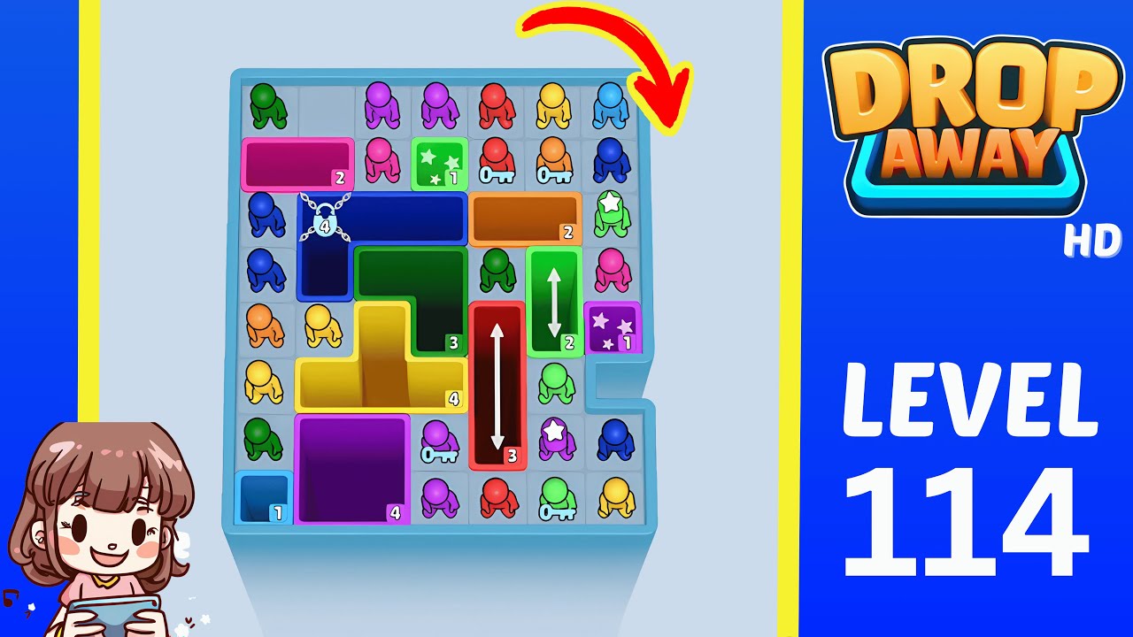Drop Away Level 114: Drop Away Level 114 - Walkthrough Solution Game