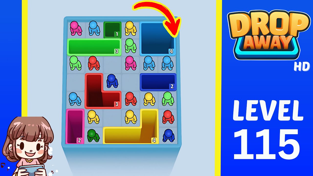 Drop Away Level 115: Drop Away Level 115 - Walkthrough Solution Game