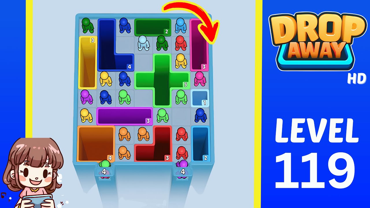 Drop Away Level 119: Drop Away Level 119 - Walkthrough Solution Game