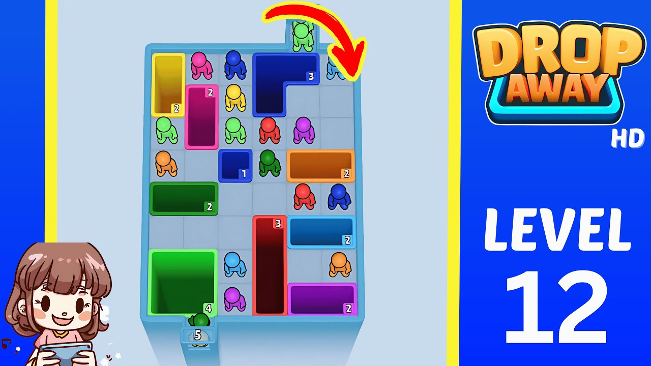 Drop Away Level 12: Drop Away Level 12 - Walkthrough Solution Game