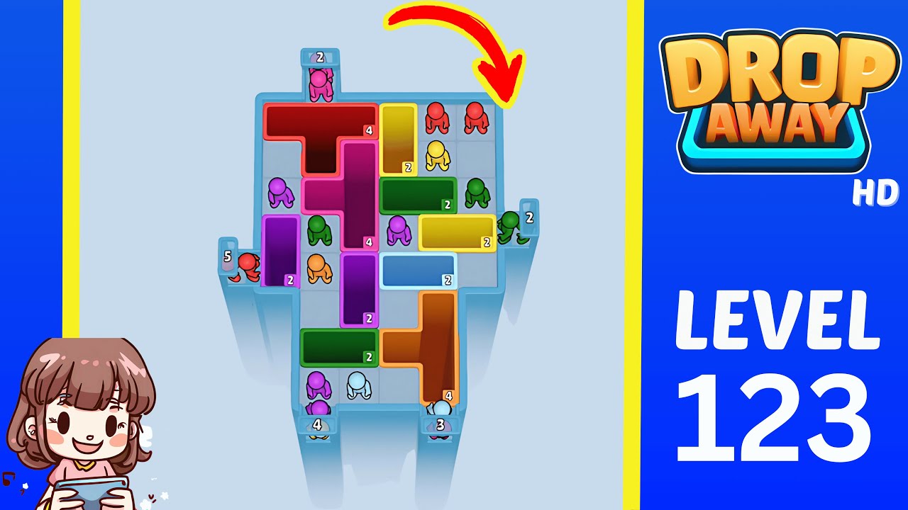 Drop Away Level 123: Drop Away Level 123 - Walkthrough Solution Game