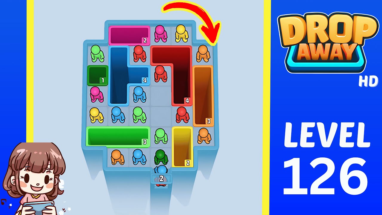 Drop Away Level 126: Drop Away Level 126 - Walkthrough Solution Game