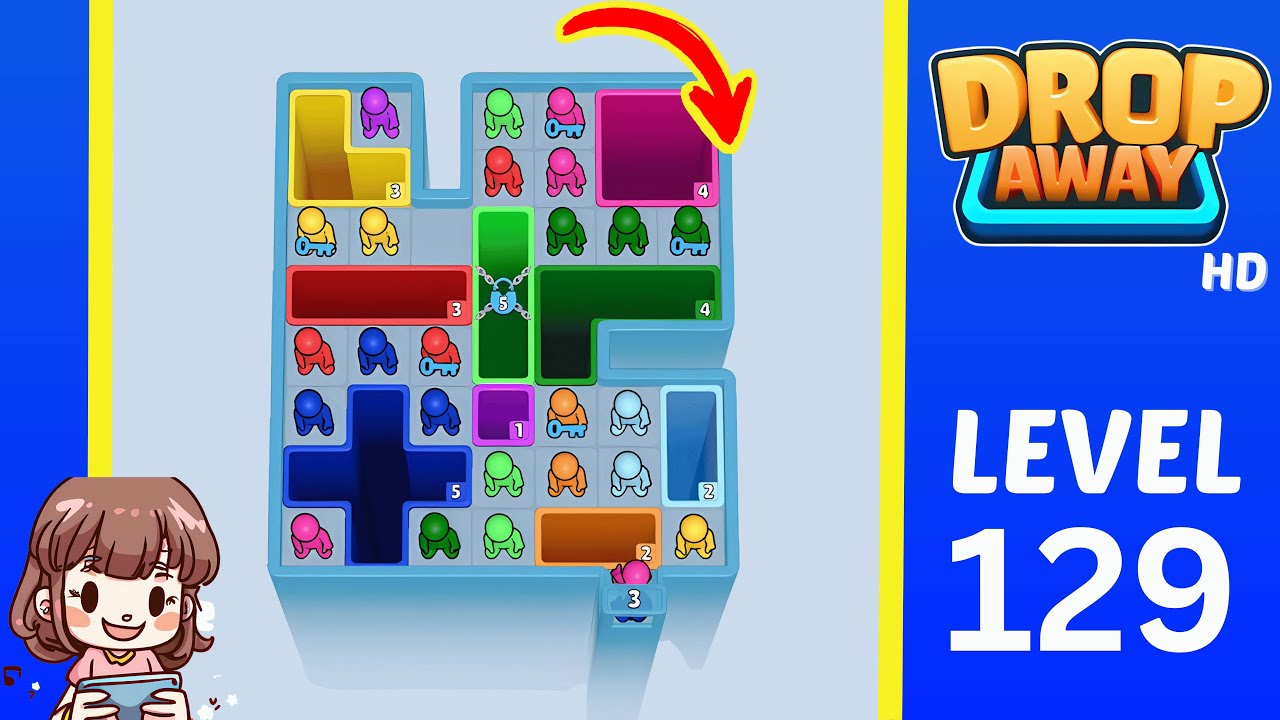 Drop Away Level 129: Drop Away Level 129 - Walkthrough Solution Game