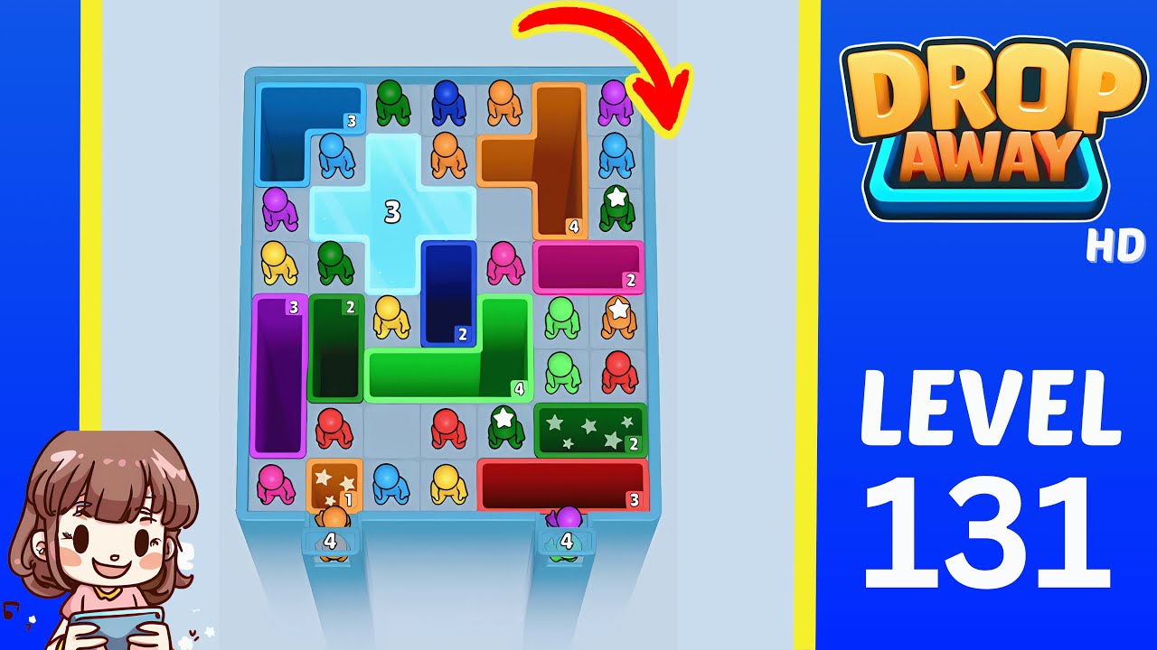 Drop Away Level 131: Drop Away Level 131 - Walkthrough Solution Game
