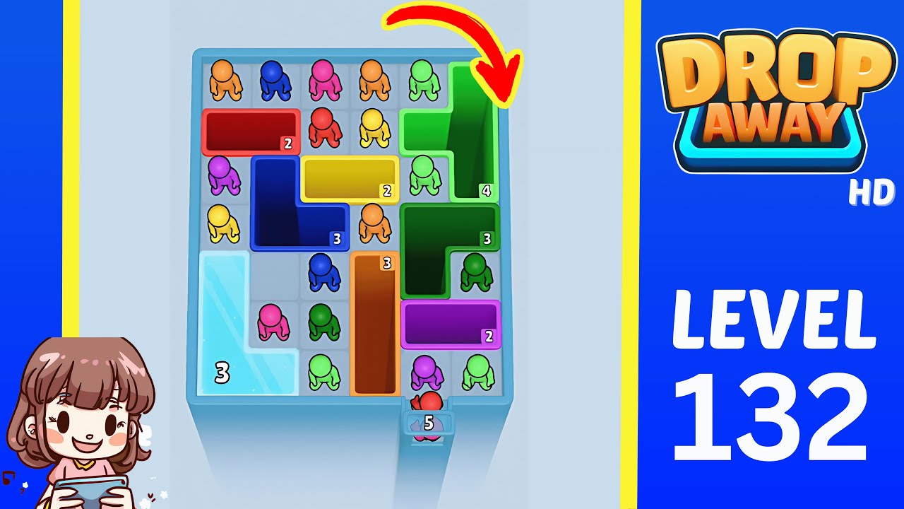Drop Away Level 132: Drop Away Level 132 - Walkthrough Solution Game