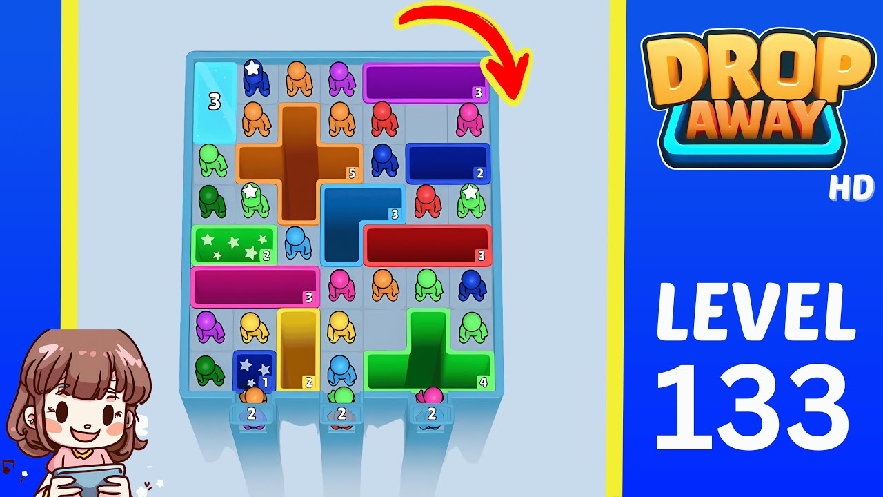 Drop Away Level 133: Drop Away Level 133 - Walkthrough Solution Game