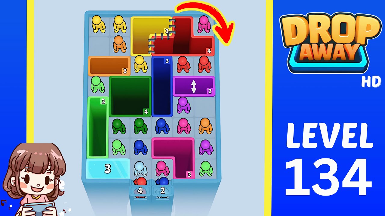 Drop Away Level 134: Drop Away Level 134 - Walkthrough Solution Game