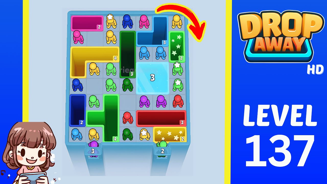 Drop Away Level 137: Drop Away Level 137 - Walkthrough Solution Game