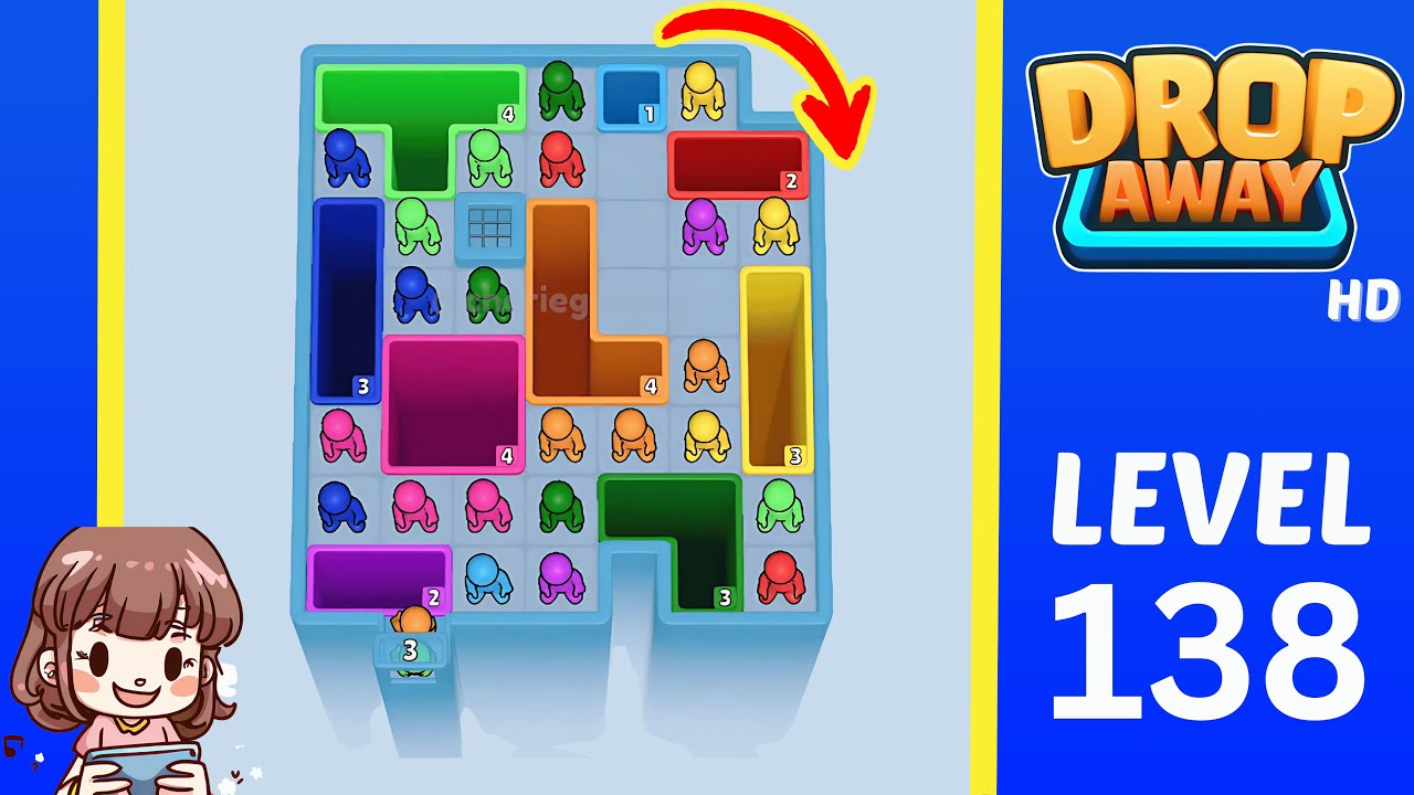 Drop Away Level 138: Drop Away Level 138 - Walkthrough Solution Game