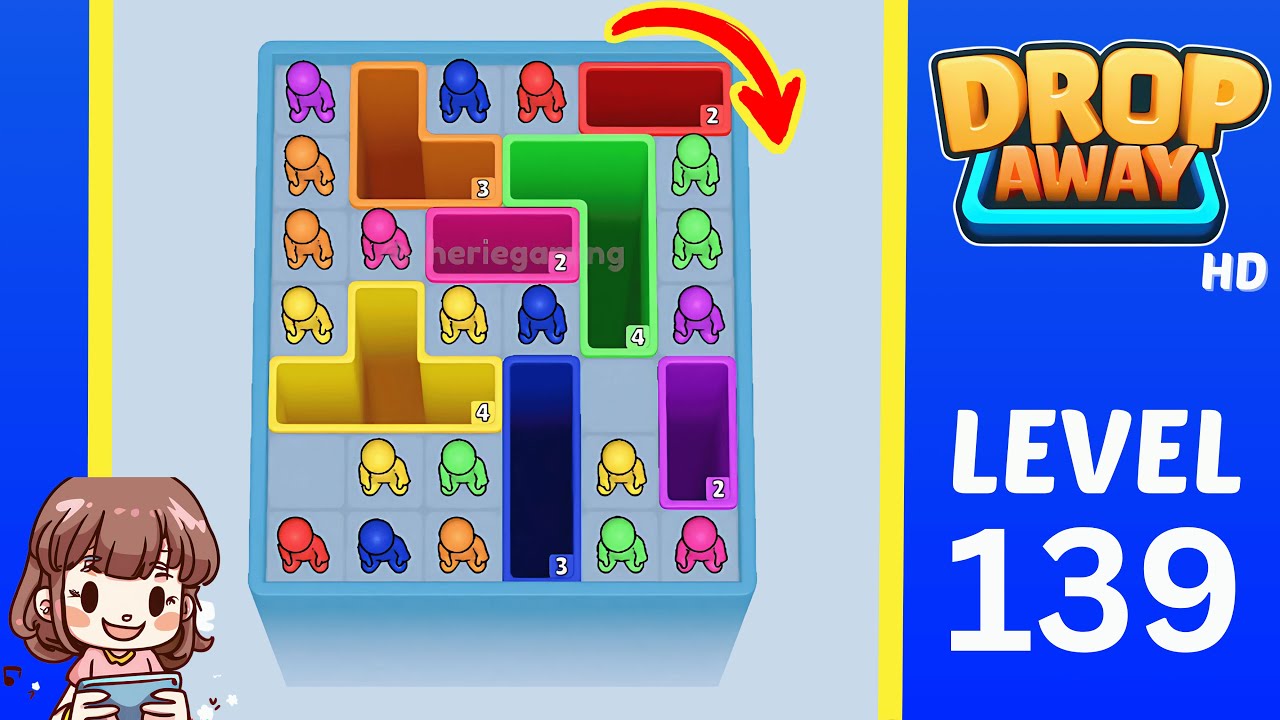 Drop Away Level 139: Drop Away Level 139 - Walkthrough Solution Game