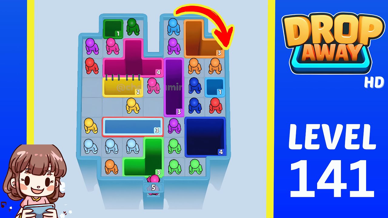 Drop Away Level 141: Drop Away Level 141 - Walkthrough Solution Game