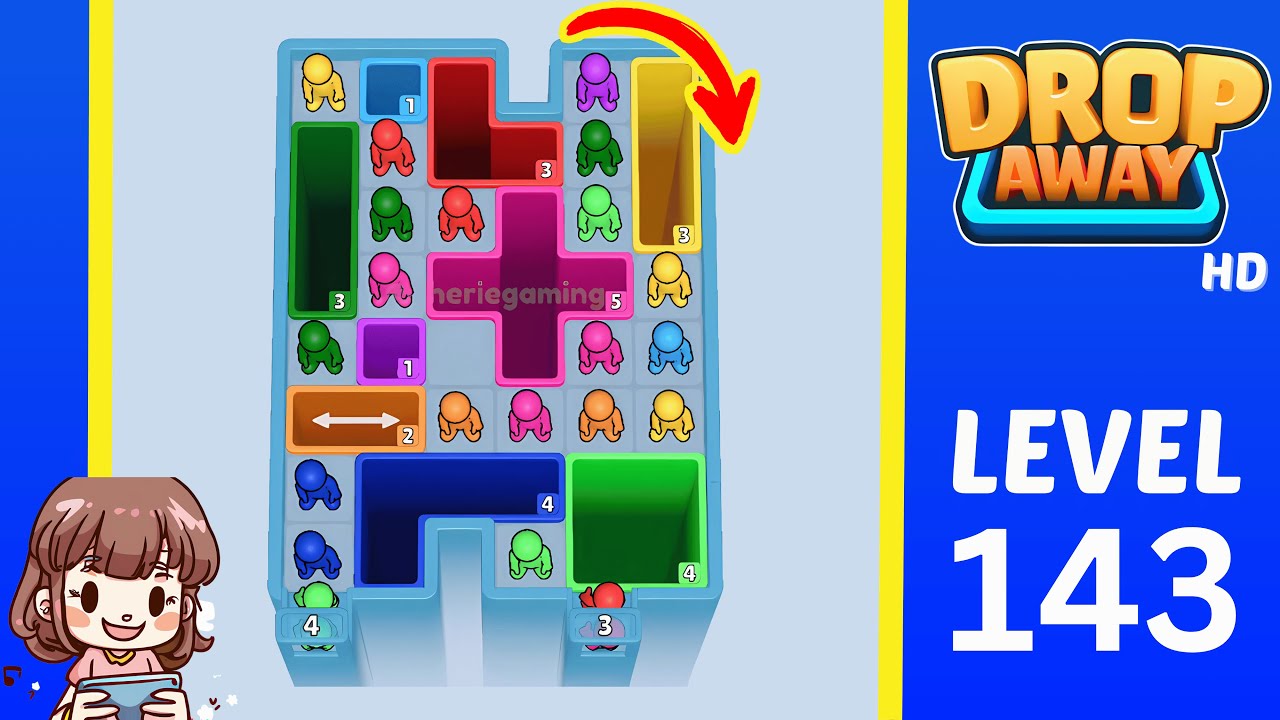 Drop Away Level 143: Drop Away Level 143 - Walkthrough Solution Game