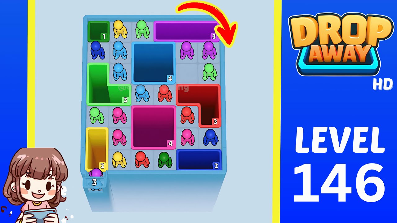 Drop Away Level 146: Drop Away Level 146 - Walkthrough Solution Game