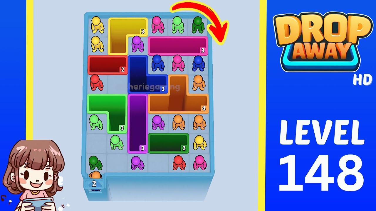 Drop Away Level 148: Drop Away Level 148 - Walkthrough Solution Game