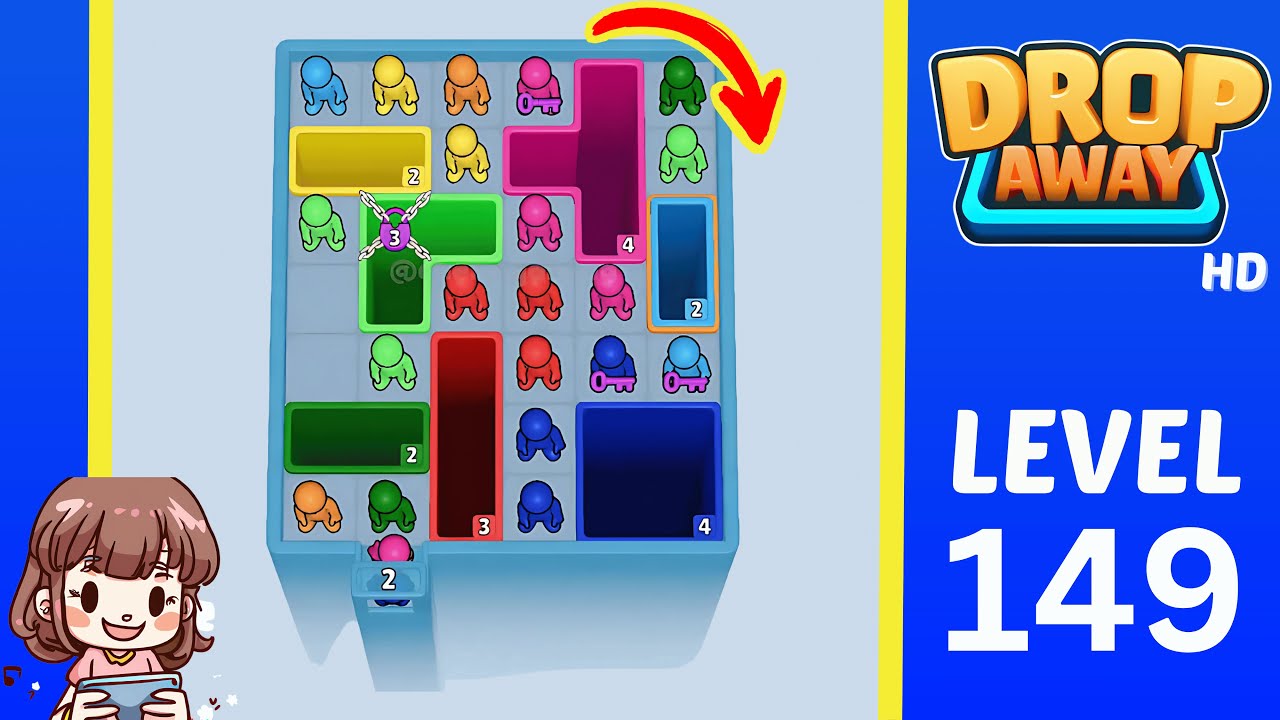 Drop Away Level 149: Drop Away Level 149 - Walkthrough Solution Game