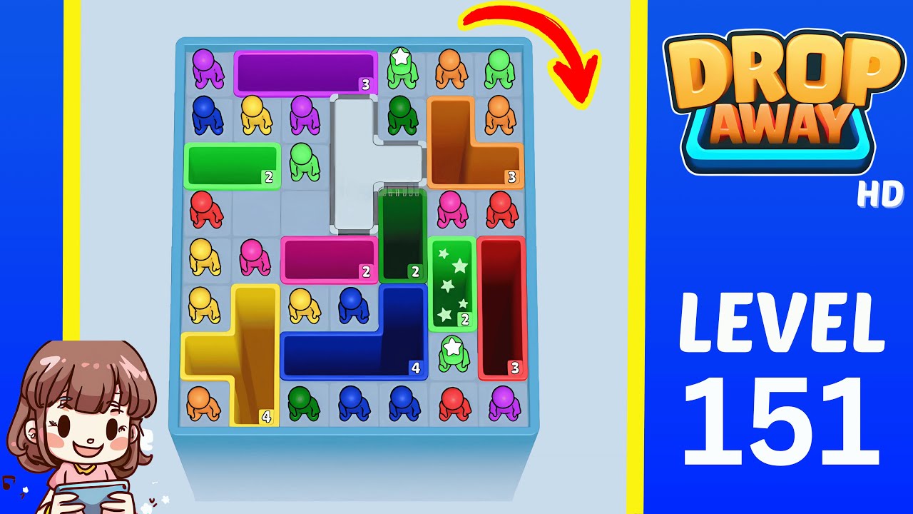 Drop Away Level 151: Drop Away Level 151 - Walkthrough Solution Game
