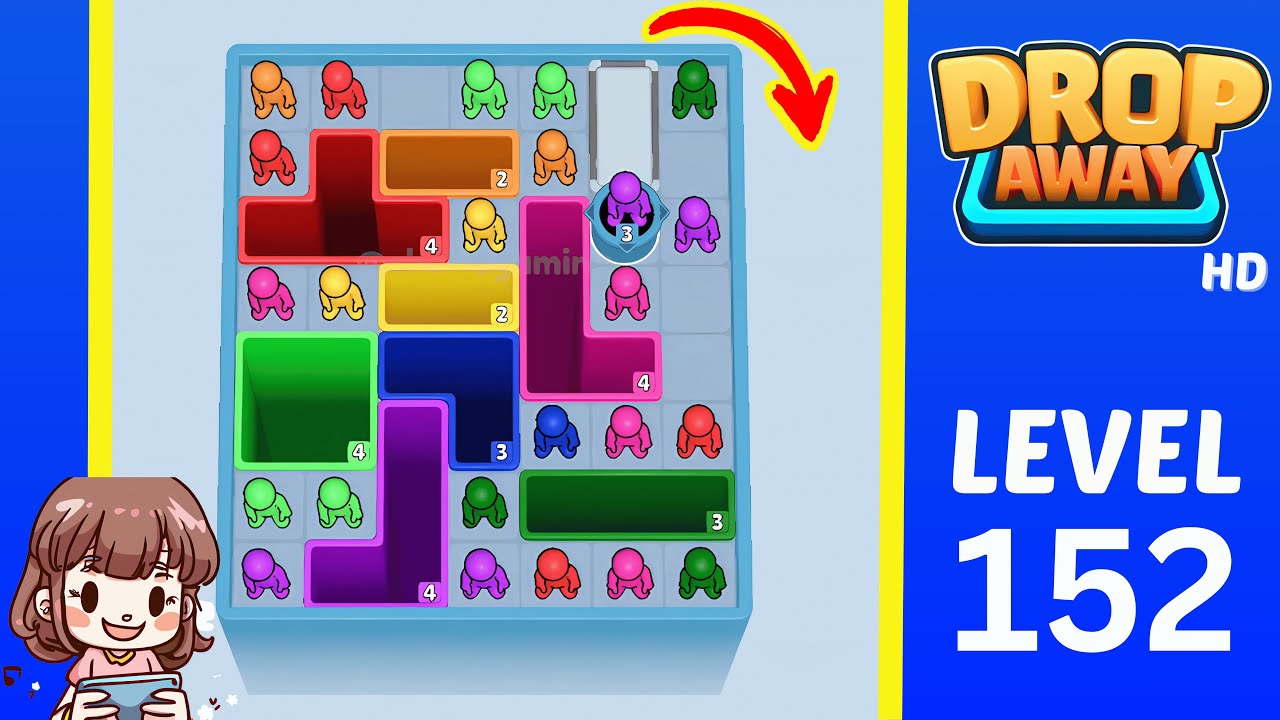 Drop Away Level 152: Drop Away Level 152 - Walkthrough Solution Game
