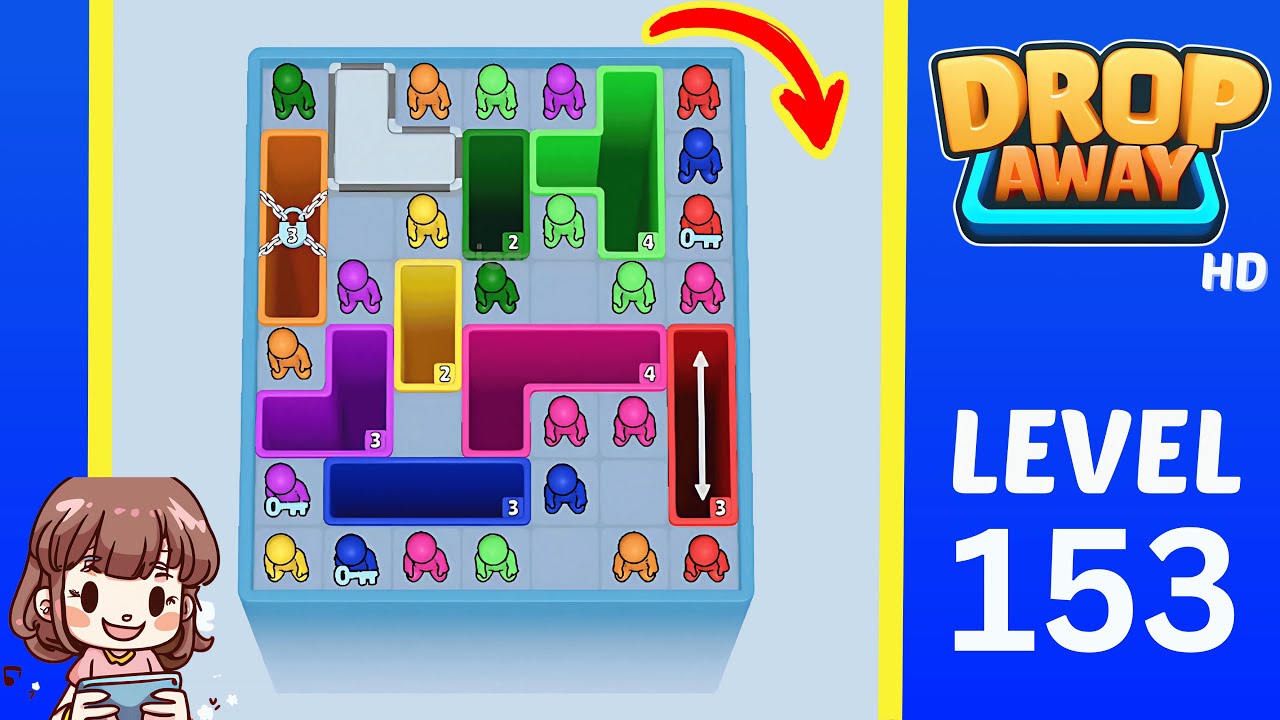 Drop Away Level 153: Drop Away Level 153 - Walkthrough Solution Game