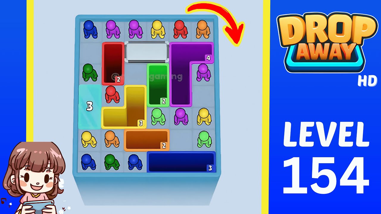 Drop Away Level 154: Drop Away Level 154 - Walkthrough Solution Game