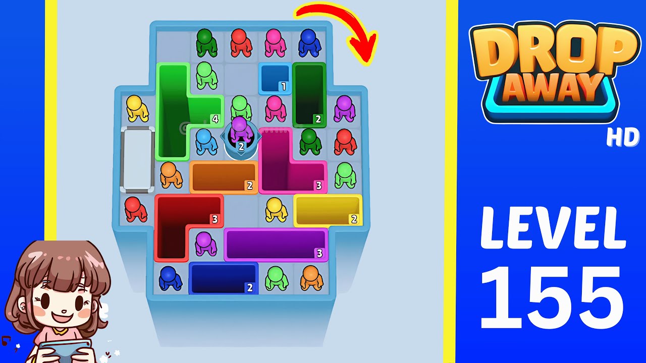 Drop Away Level 155: Drop Away Level 155 - Walkthrough Solution Game