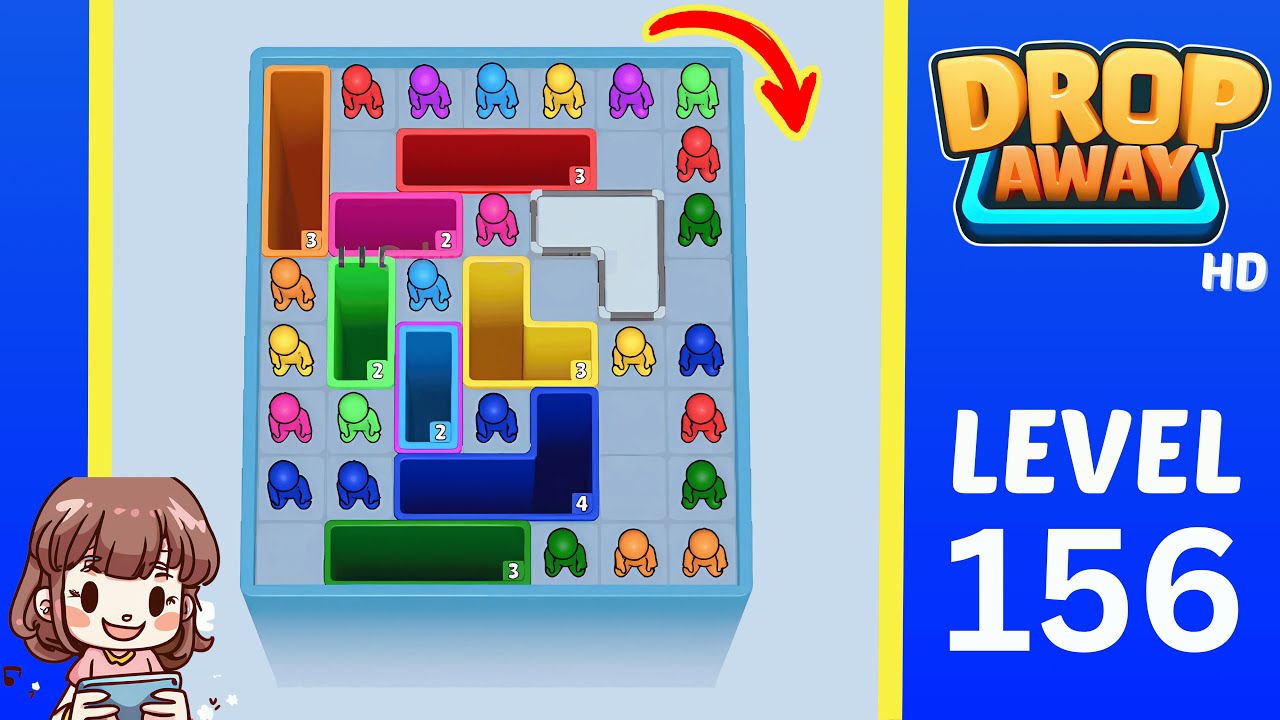 Drop Away Level 156: Drop Away Level 156 - Walkthrough Solution Game