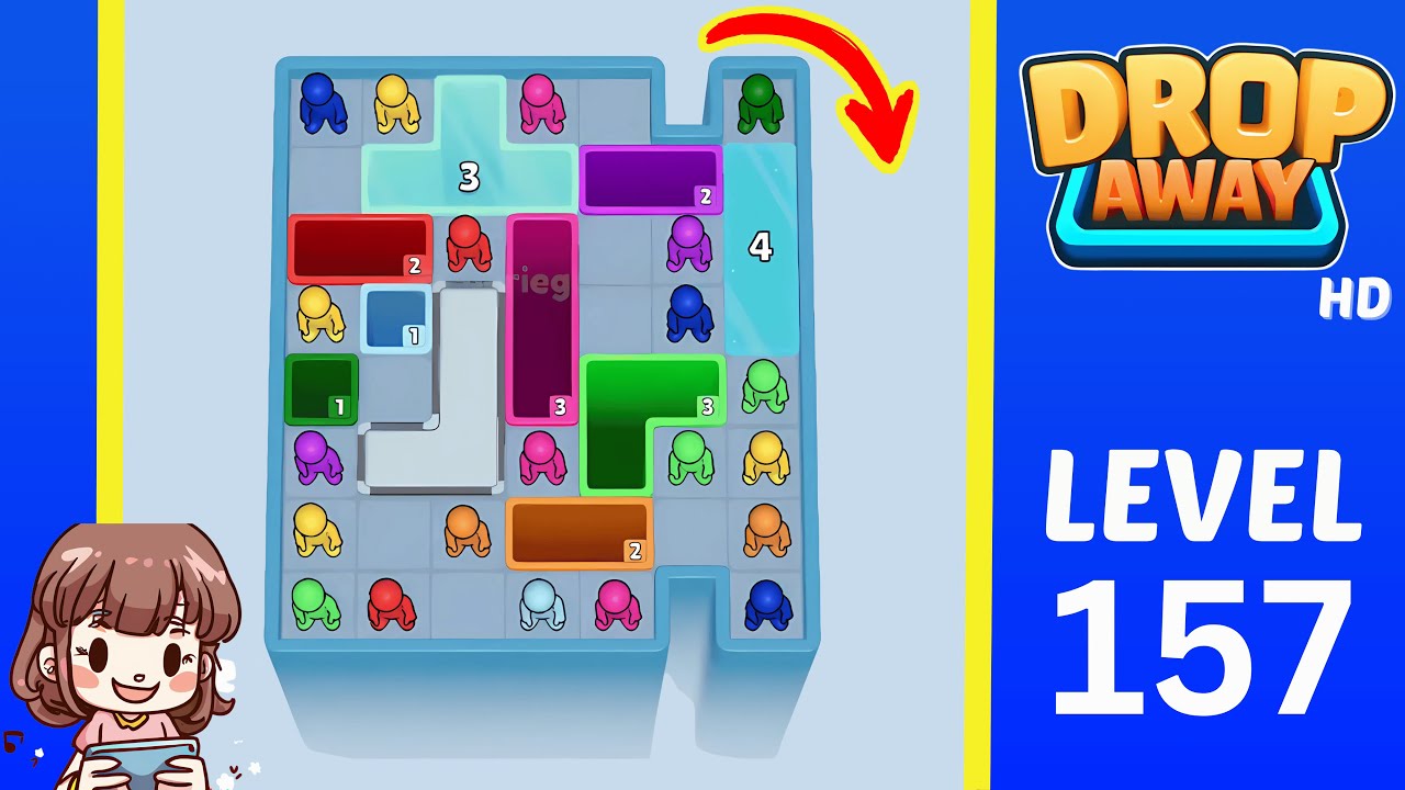 Drop Away Level 157: Drop Away Level 157 - Walkthrough Solution Game