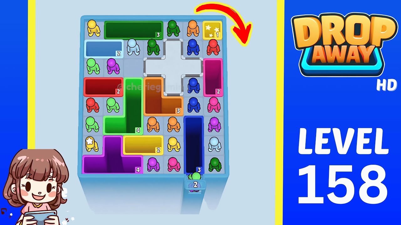Drop Away Level 158: Drop Away Level 158 Solution Walkthrough