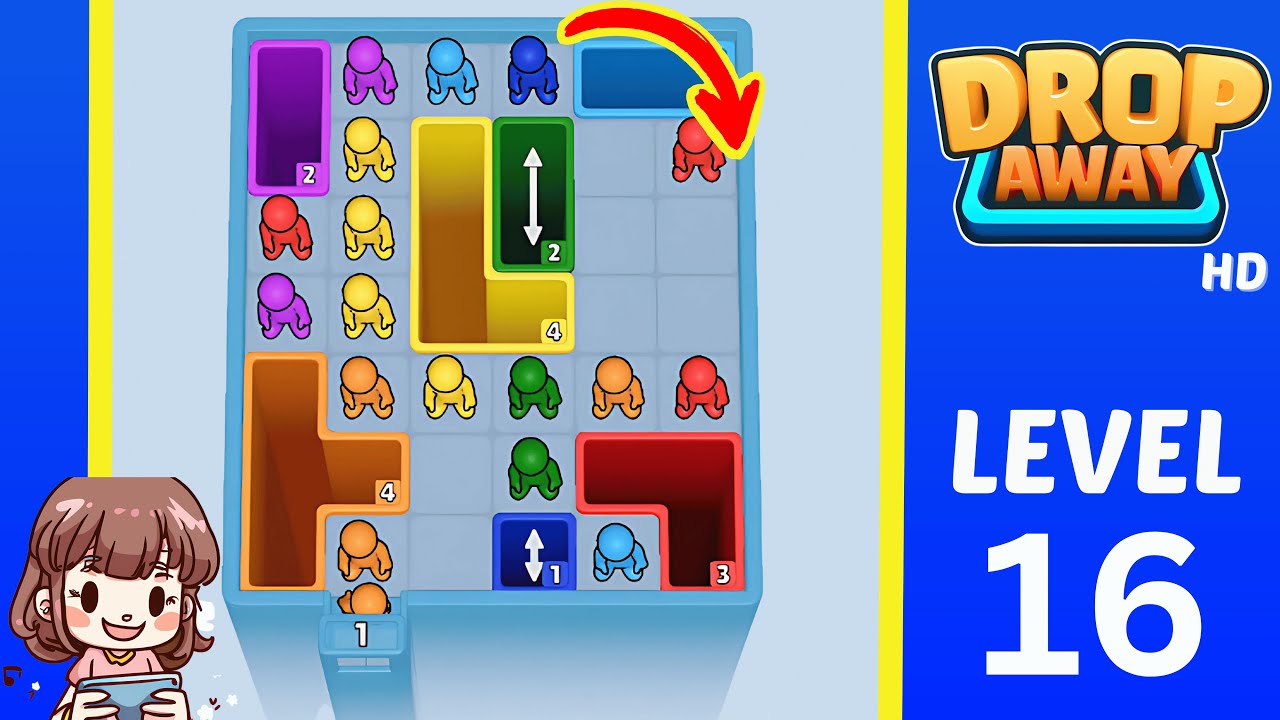 Drop Away Level 16: Drop Away Level 16 - Walkthrough Solution Game