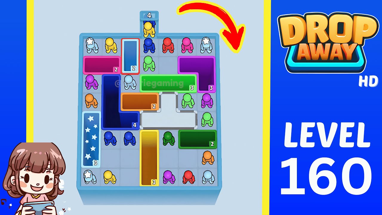 Drop Away Level 160: Drop Away Level 160 - Walkthrough Solution Game