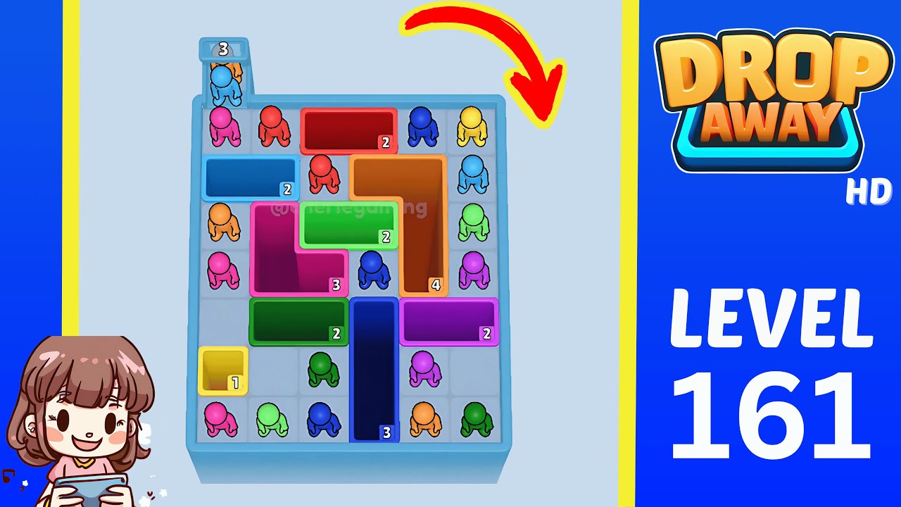 Drop Away Level 161: Drop Away Level 161 - Walkthrough Solution Game