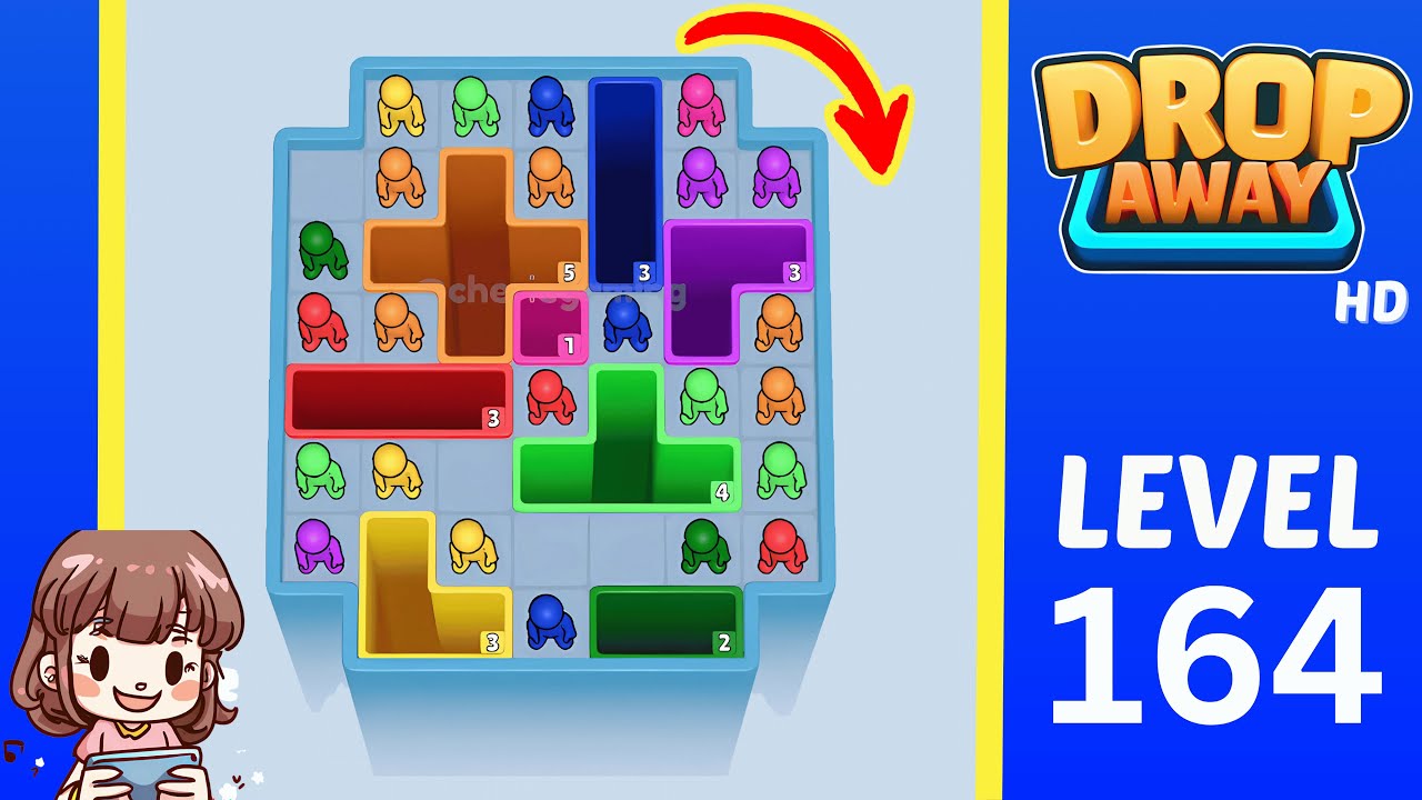 Drop Away Level 164: Drop Away Level 164 - Walkthrough Solution Game