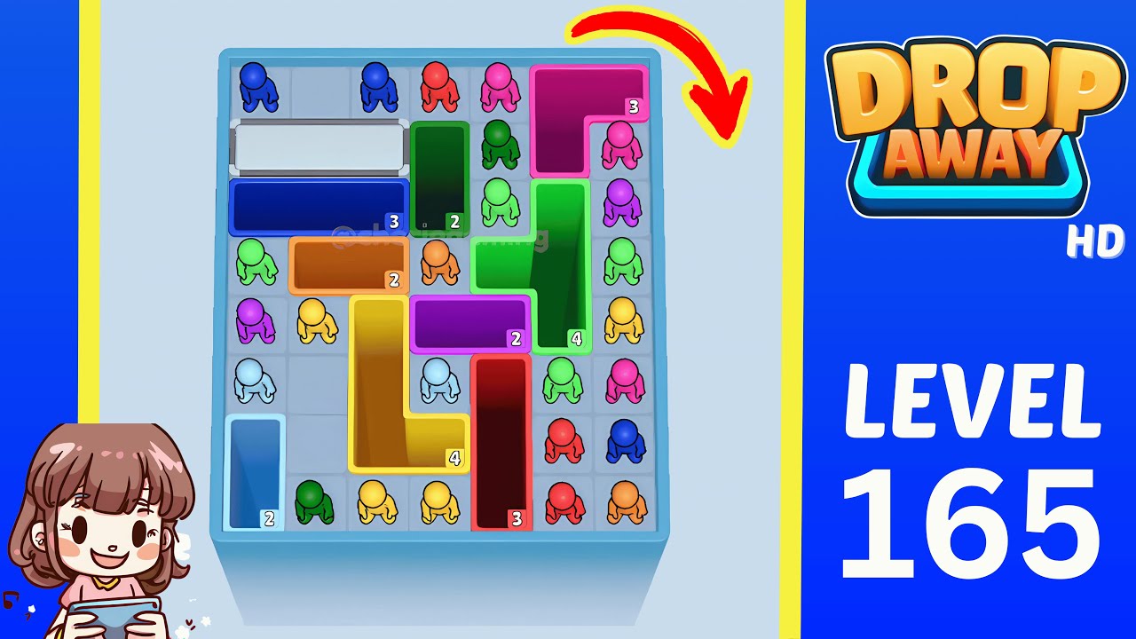 Drop Away Level 165: Drop Away Level 165 - Walkthrough Solution Game