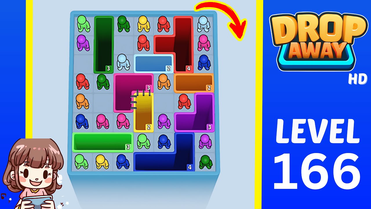 Drop Away Level 166: Drop Away Level 166 - Walkthrough Solution Game