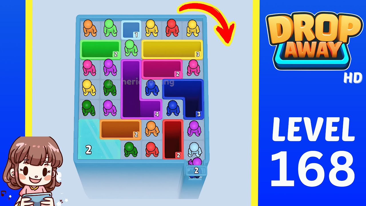 Drop Away Level 168: Drop Away Level 168 - Walkthrough Solution Game