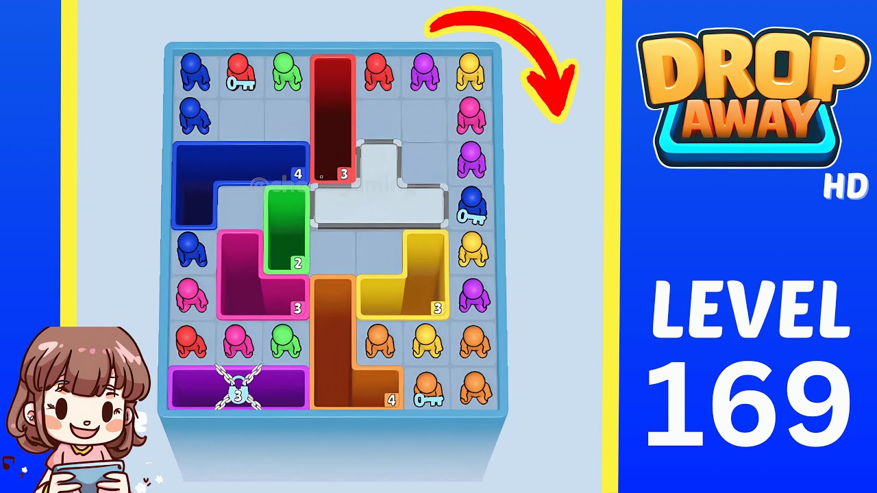 Drop Away Level 169: Drop Away Level 169 - Walkthrough Solution Game