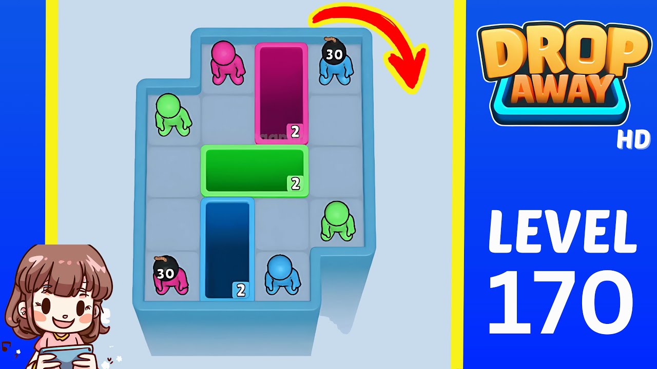 Drop Away Level 170: Drop Away Level 170 - Walkthrough Solution Game