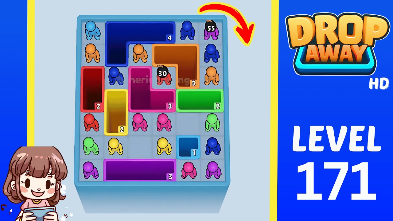 Drop Away Level 171: Drop Away Level 171 - Walkthrough Solution Game