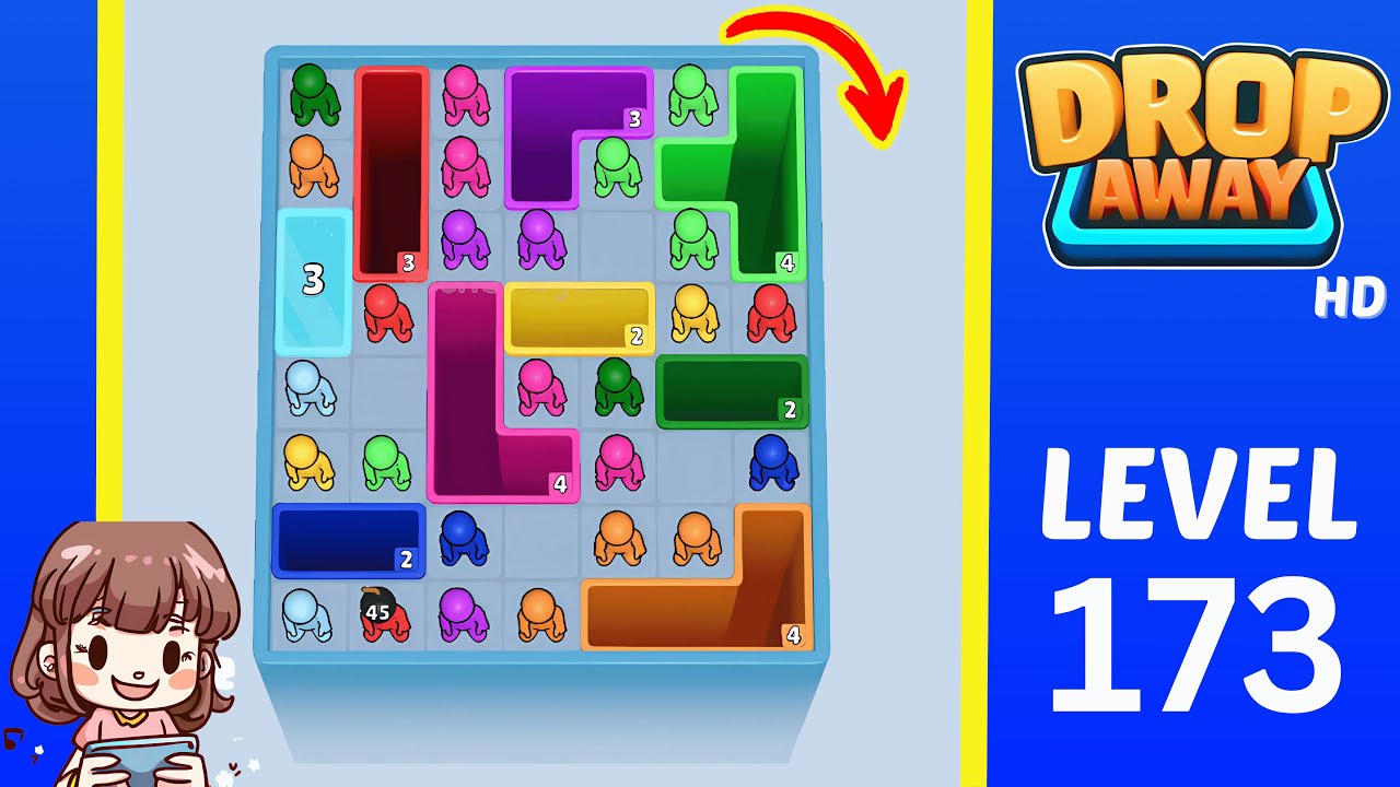 Drop Away Level 173: Drop Away Level 173 - Walkthrough Solution Game