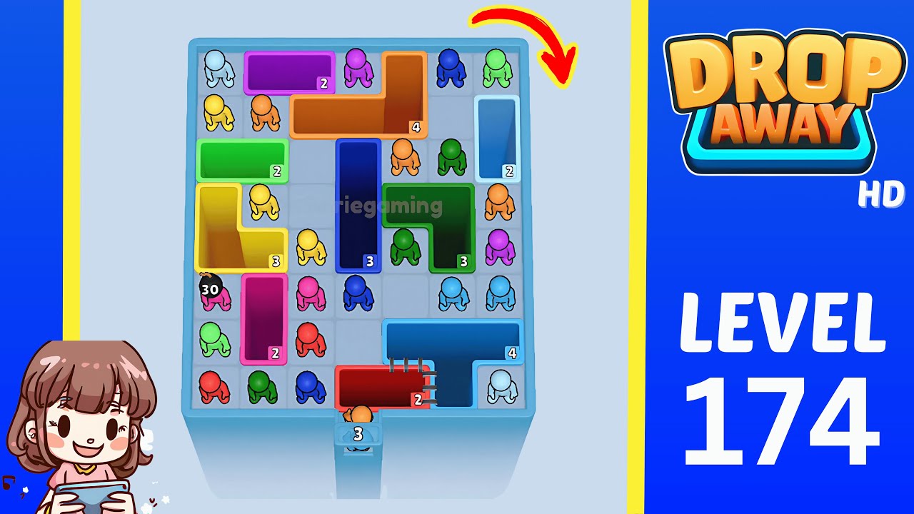 Drop Away Level 174: Drop Away Level 174 - Walkthrough Solution Game