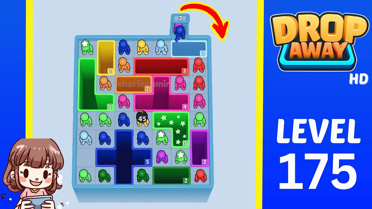 Drop Away Level 175: Drop Away Level 175 - Walkthrough Solution Game
