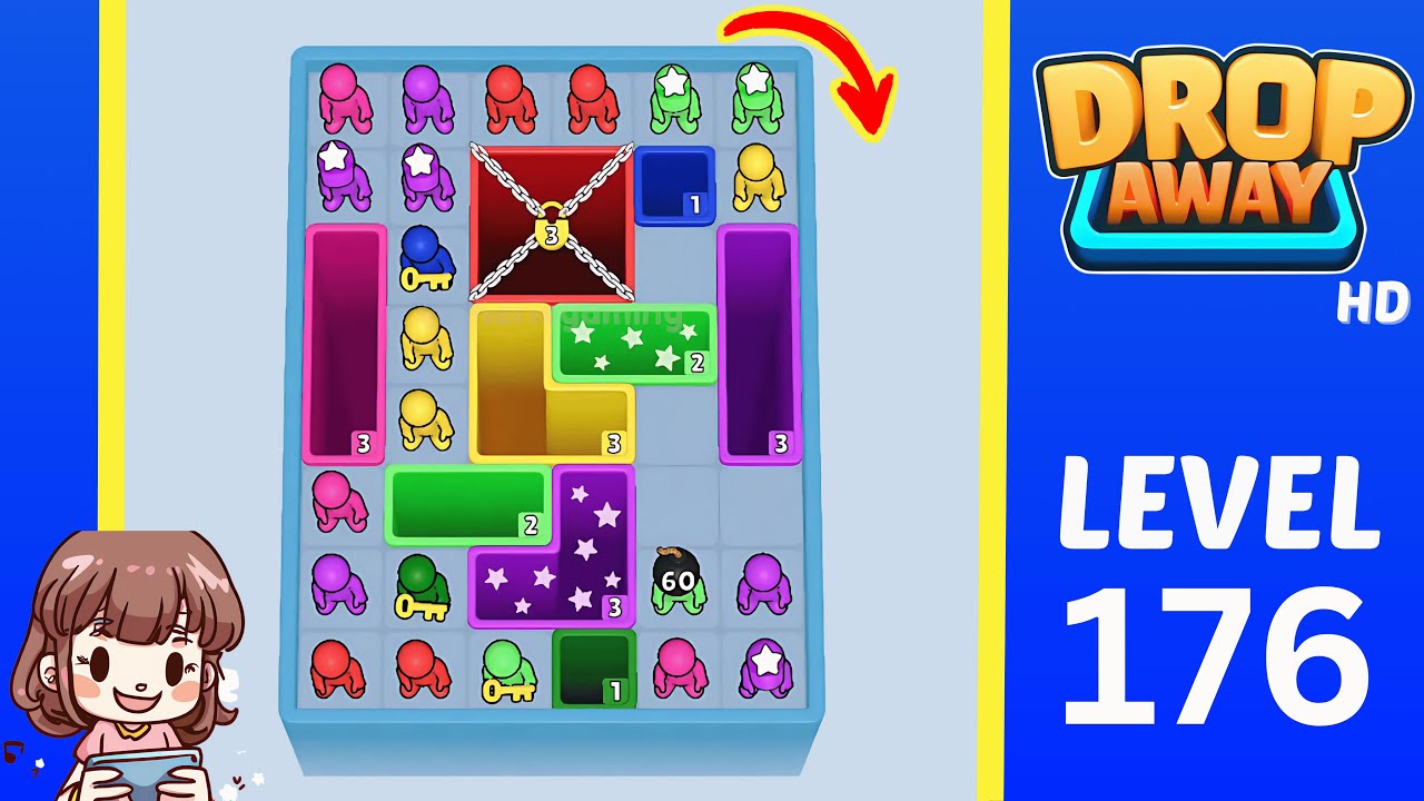 Drop Away Level 176: Drop Away Level 176 - Walkthrough Solution Game